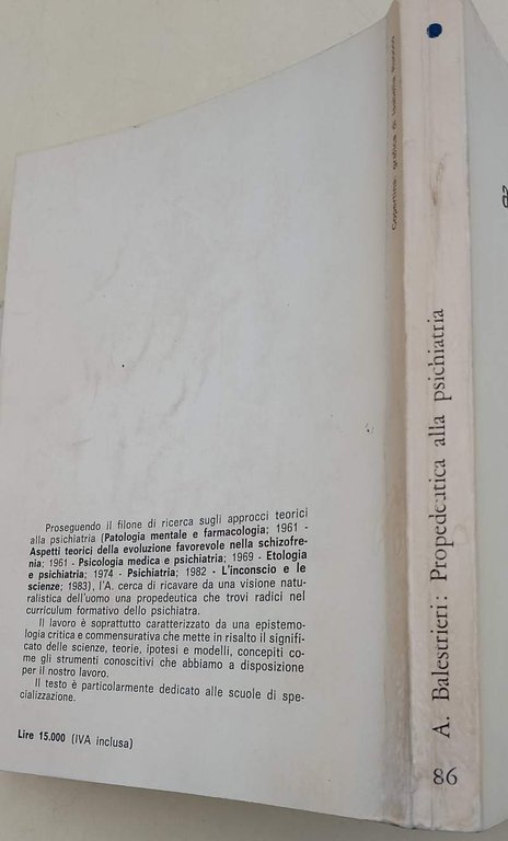 PROPEDEUTICA ALLA PSICHIATRIA -FUNZIONI NERVOSE E TEORIE SCIENTIFICHE (1983)