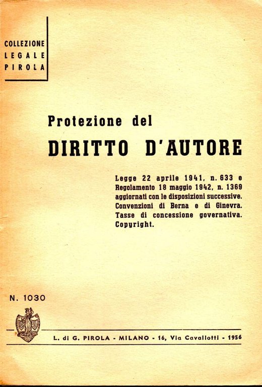 PROTEZIONE DEL DIRITTO D'AUTORE