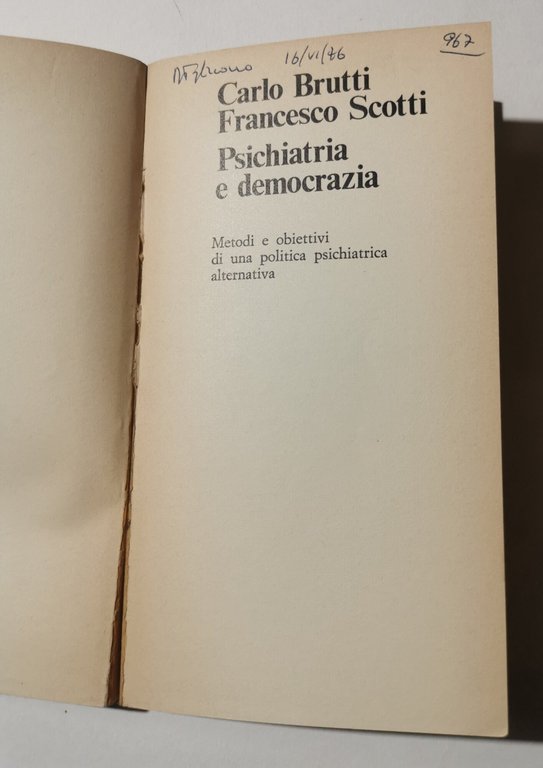 Psichiatria e Democrazia