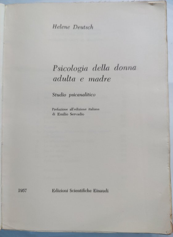 Psicologia della donna adulta e madre-studio psicanalitico