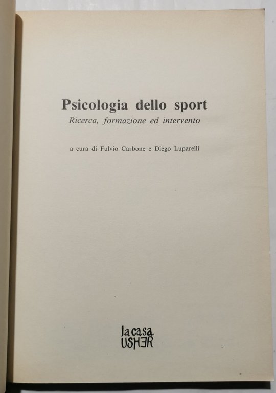Psicologia e sport- Ricerca formazione ed intervento