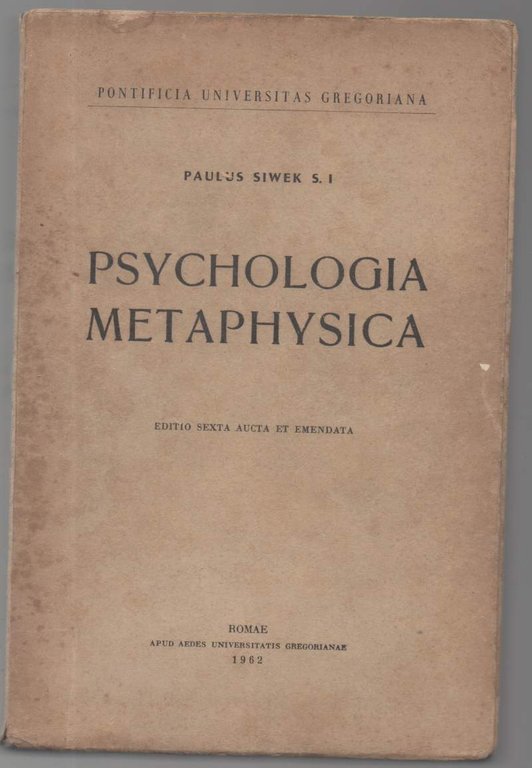 Psychologia metaphysica