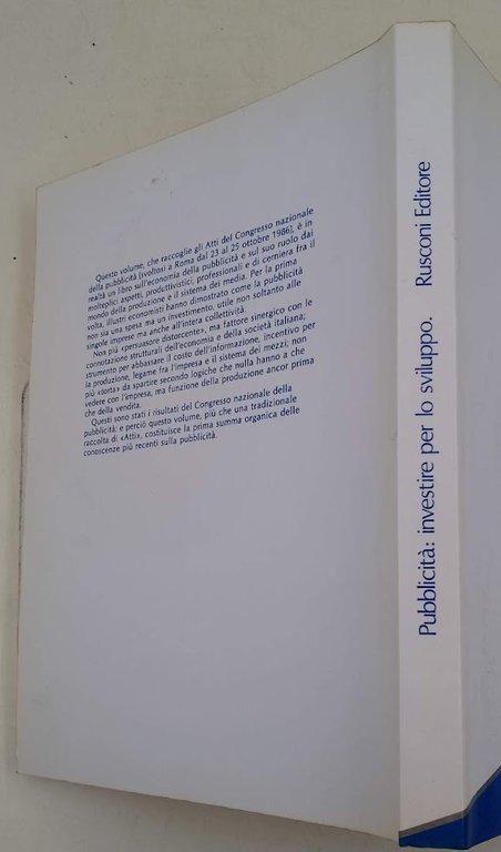 PUBBLICITA': INVESTIRE PER LO SVILUPPO(1987)