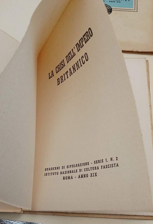 QUADERNI DI DIVULGAZIONE SERIE I N. 2-3-4-5(1940/41)
