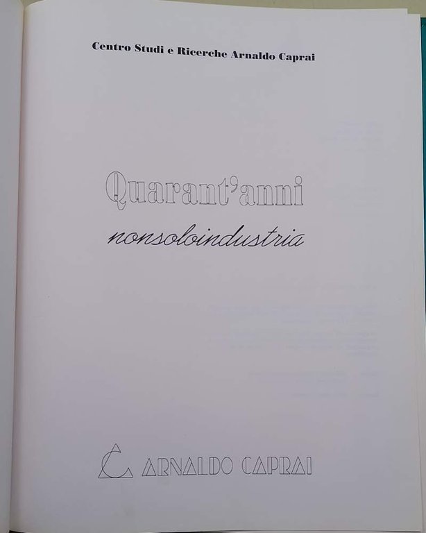 QUARANT'ANNI NONSOLOINDUSTRI(1995)