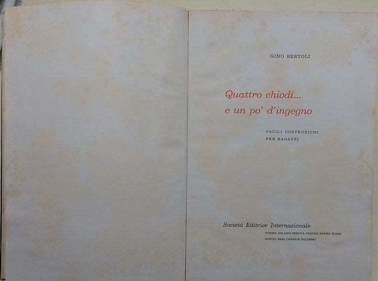 Quattro chiodi...e un po d'ingegno- facili costruzioni per ragazzi