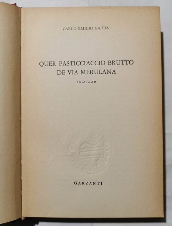 Quel pasticciaccio brutto di via Merulana