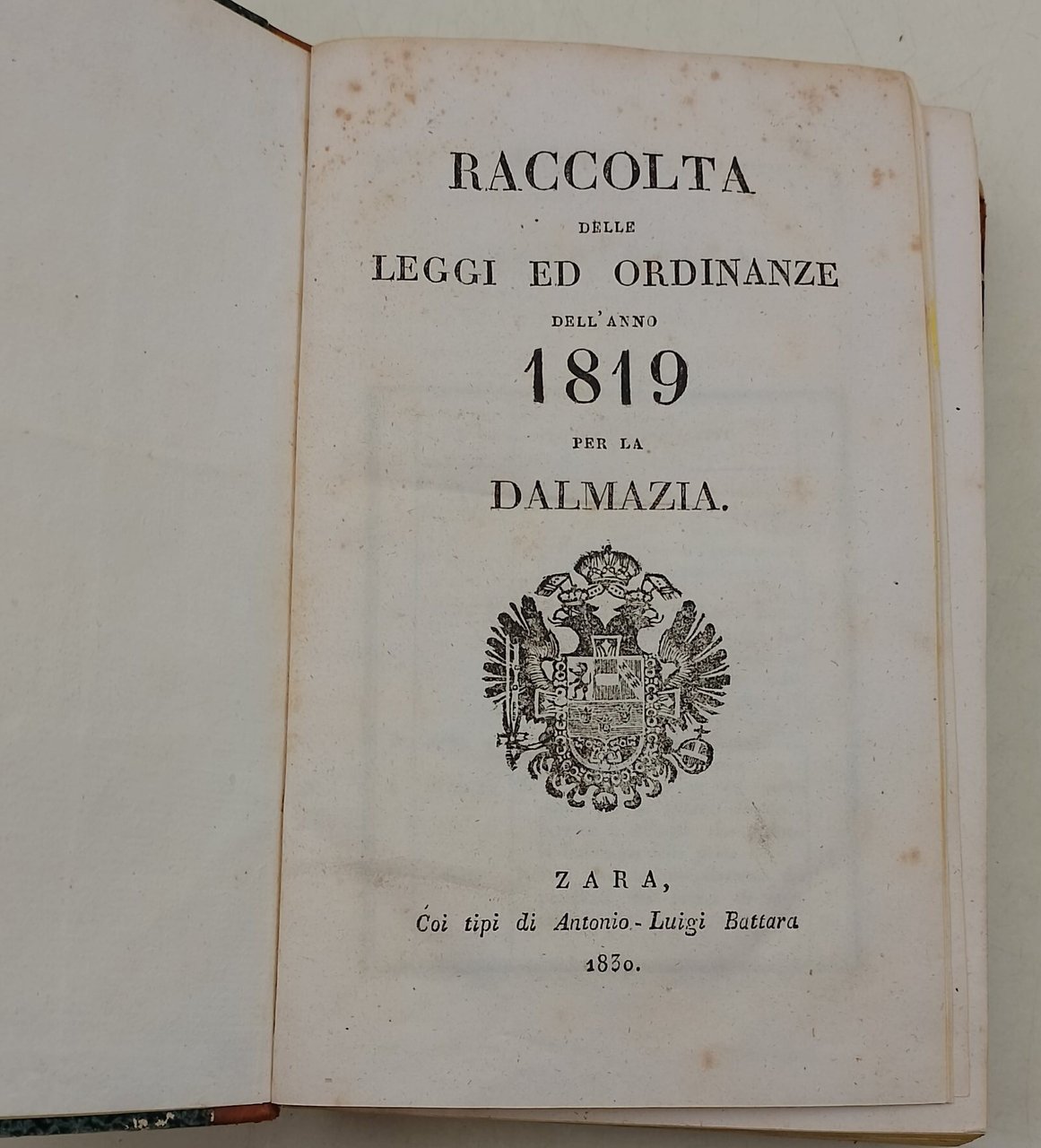Raccolta delle leggi ed ordinanza per la Dalmazia
