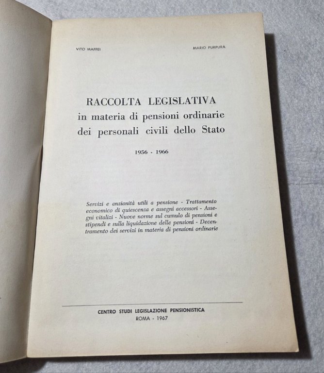 Raccolta legislativa in materia di pensioni ordinarie dei personali civili … | Immagine Gallery 2