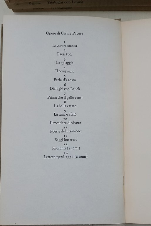 Racconto, Saggi Letterari, Poesie del disamore, La bella estate, Prima …