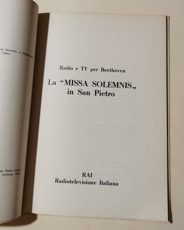 Radio e Tv per Beethoven - La Missa Solemnis in …