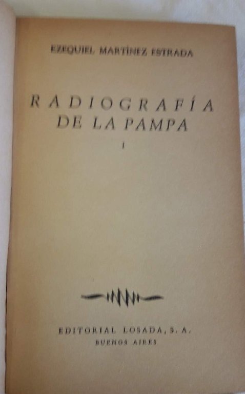 RADIOGRAFIA DE LA PAMPA -2 VOLL.(1946)