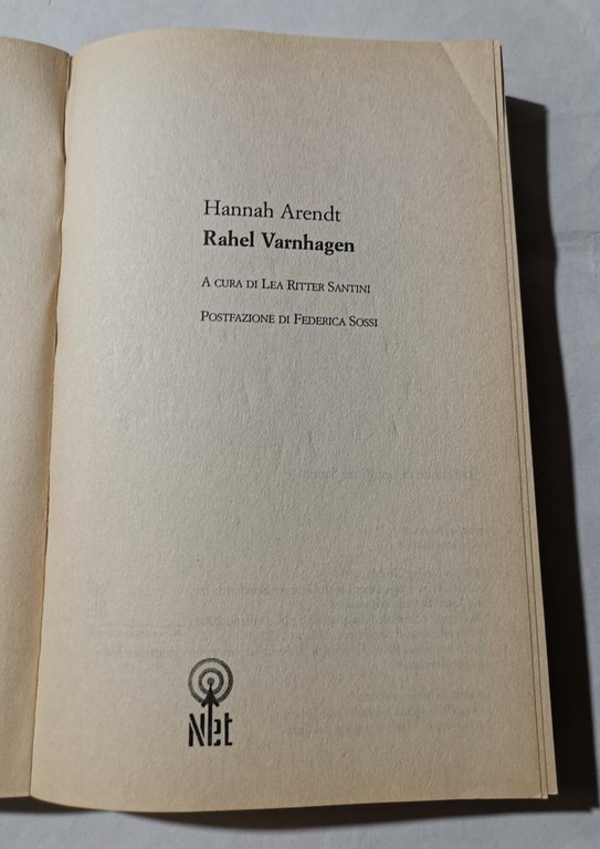 Rahel Varnhagen. Storia di un'ebrea