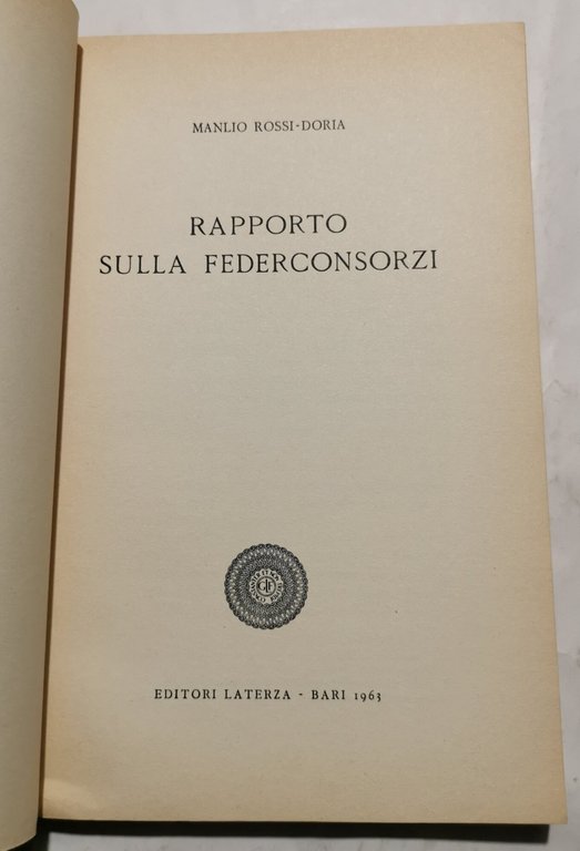 Rapporto sulla Federconsorzi