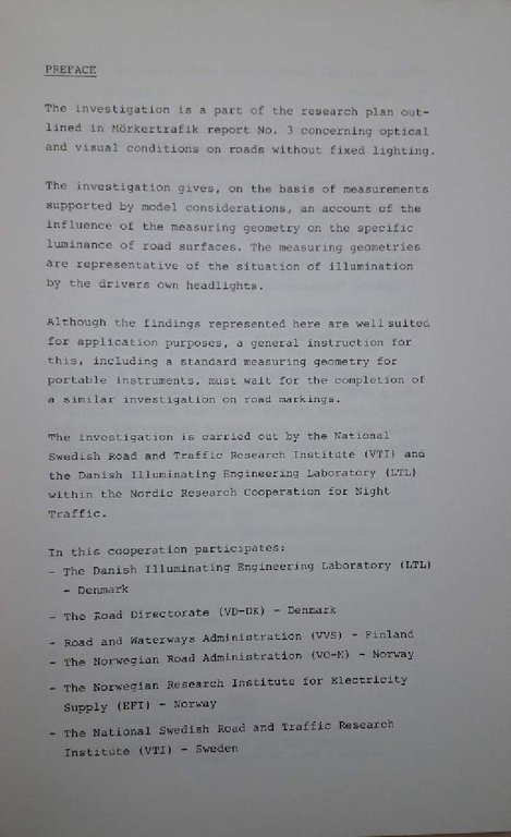 REFLECTION PROPERTIES OF ROAD SURFACES IN HEADLIGHT ILLUMINATION(1982)