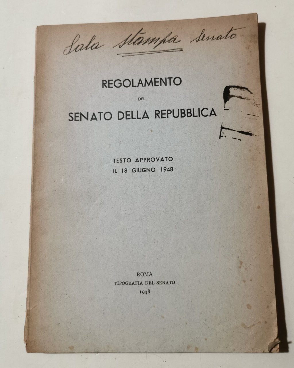 Regolamento del Seanto della Repubblica - Testo approvato il 18 … | Immagine principale