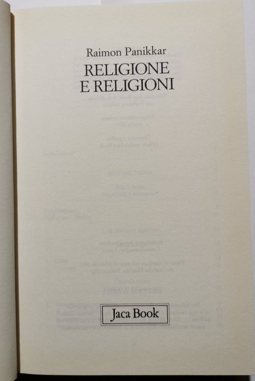 Religione e Religioni - Vol. II