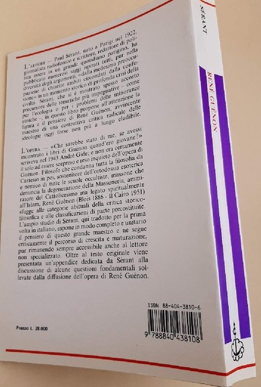 RENE GUENON-LA VITA E LE OPERE DI UN GRANDE INIZIATO(1990)
