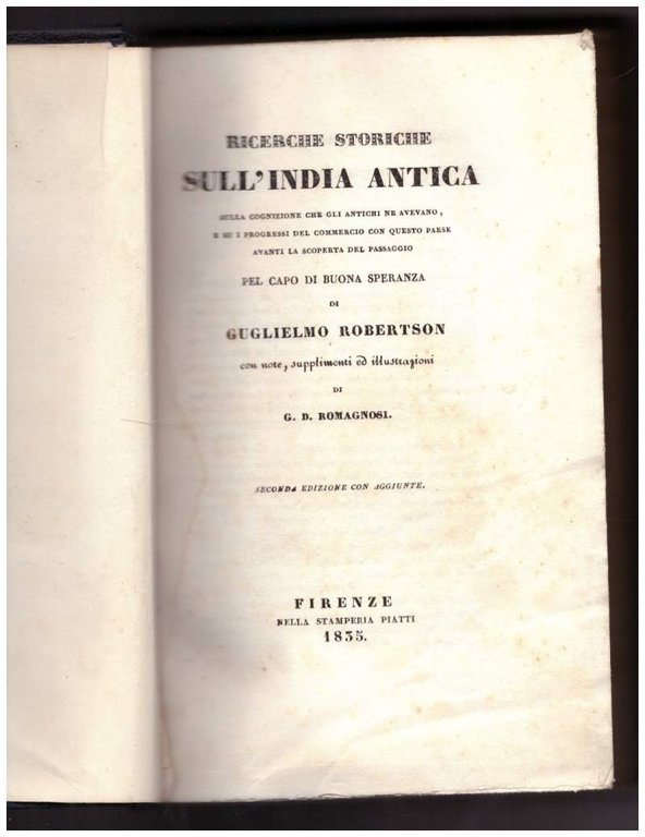 RICERCHE STORICHE SULL'INDIA ANTICA (1835) | Immagine Gallery 3