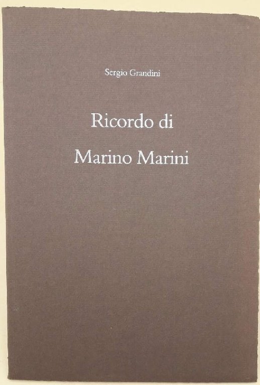 RICORDO DI MARINO MARINI(1994) | Immagine Gallery 1