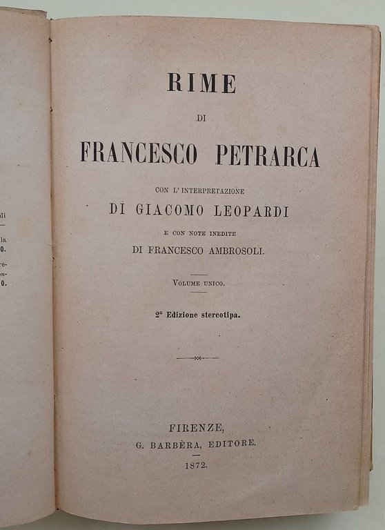Rime- Orlando Furioso- La Gerusalemme liberata(3 voll. unico tomo)