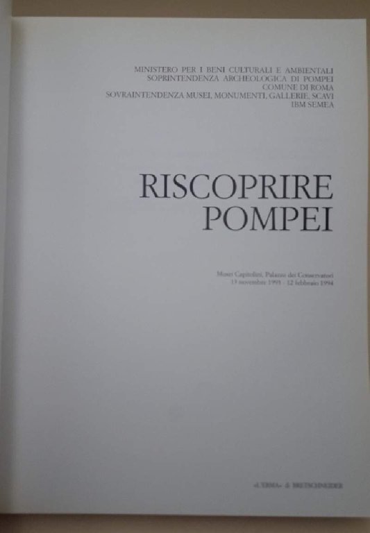 RISCOPRIRE POMPEI(1994)