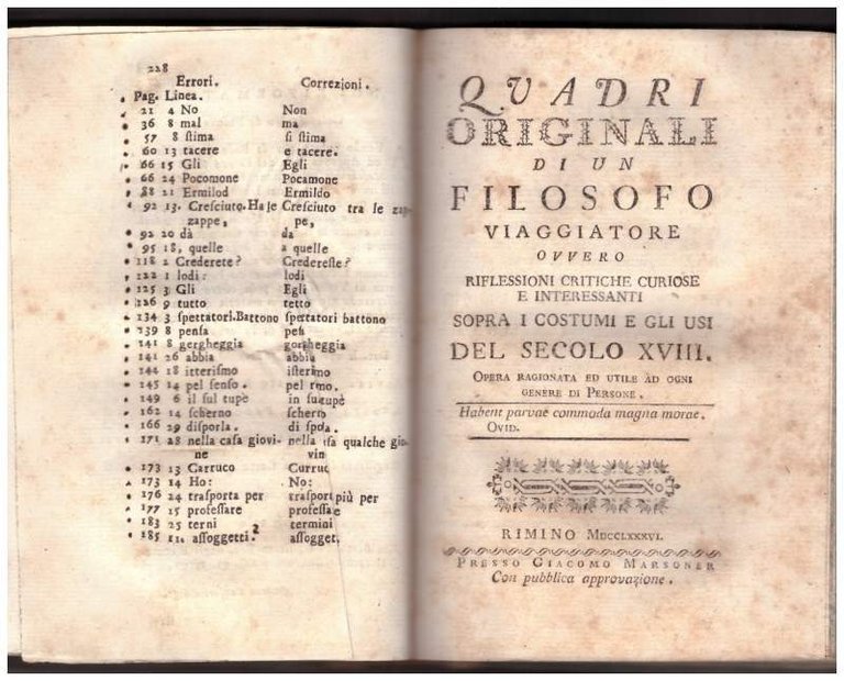 RITRATTI CRITICI ovvero brevi pitture de' vizi, e delle stravaganze … | Immagine Gallery 4