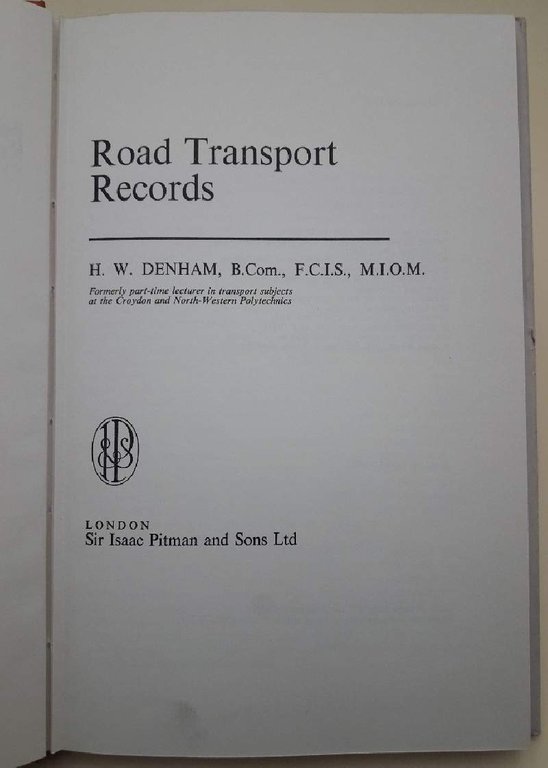 ROAD TRANSPORT RECORDS(1967)