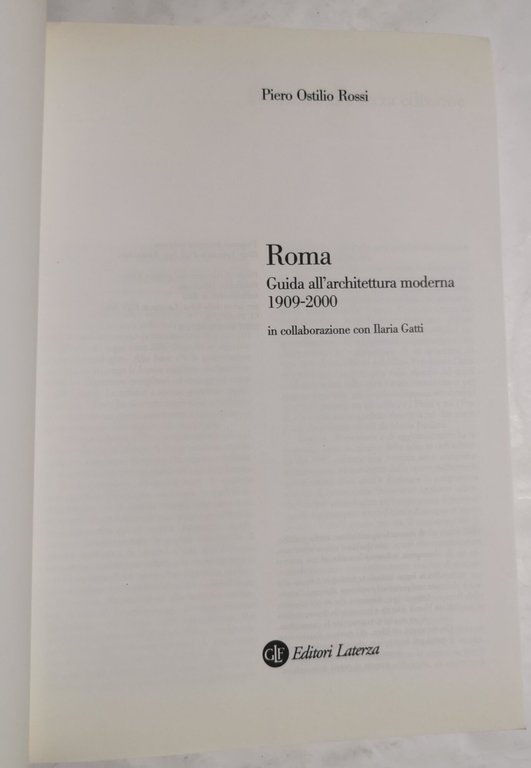 Roma - Guida all'architettura moderna 1909/2000 | Immagine Gallery 2