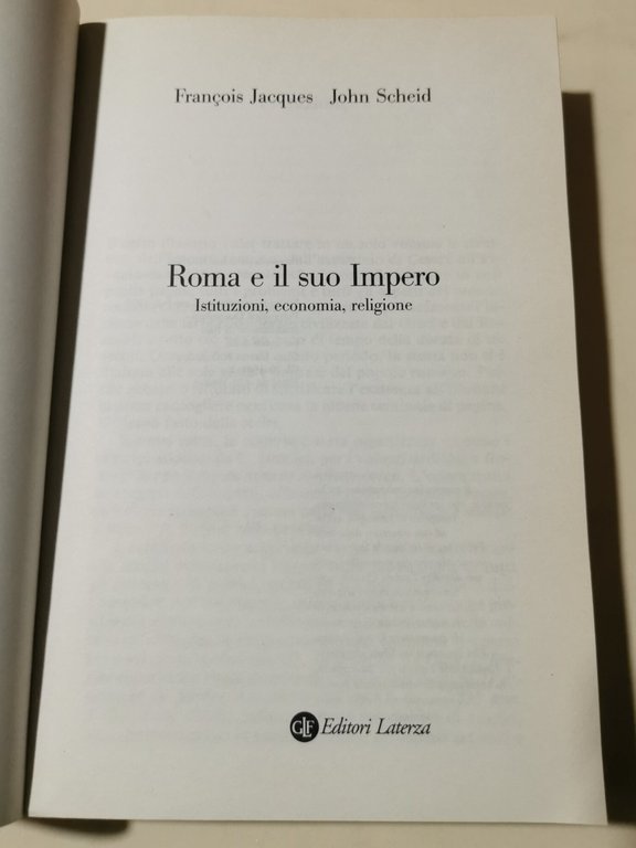 Roma e il suo impero. Istituzioni, economia, religione