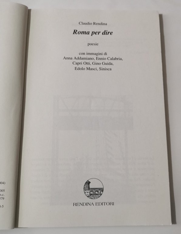 Roma per dire - Poesie