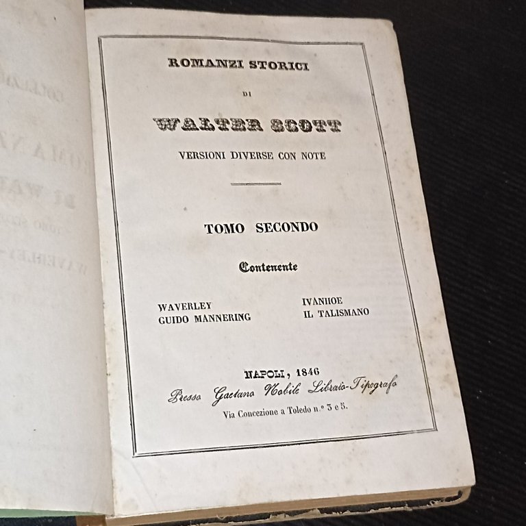 Romanzi storici di Walter Scott- versioni diverse con note- Tomo … | Immagine Gallery 2