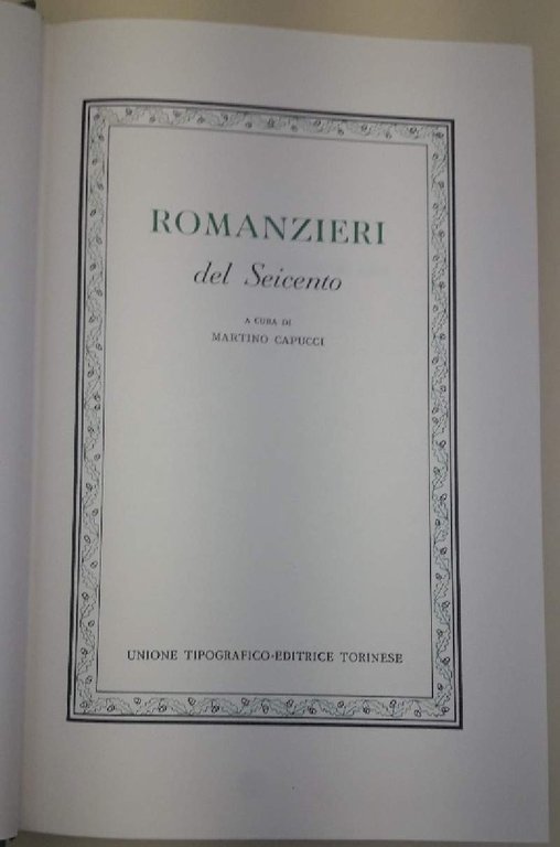 ROMANZIERI DEL SEICENTO(1974)