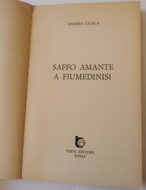 Saffo amante a Fiumendinisi