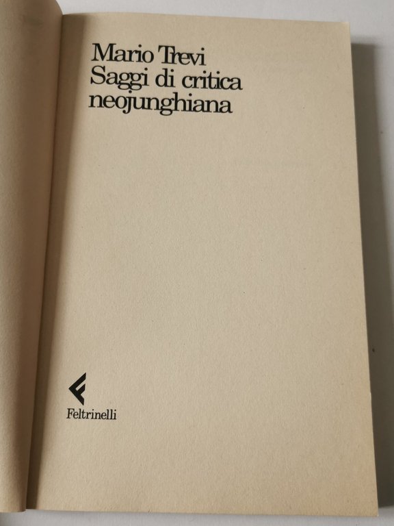Saggi di critica neojunghiana