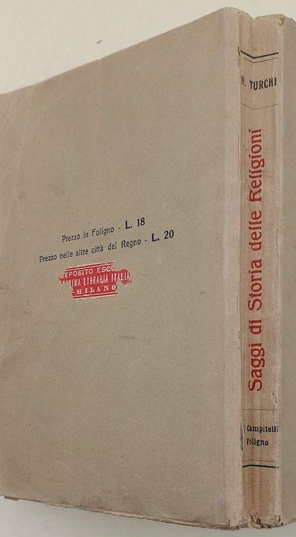 SAGGI DI STORIA DELLE RELIGIONI (1924)