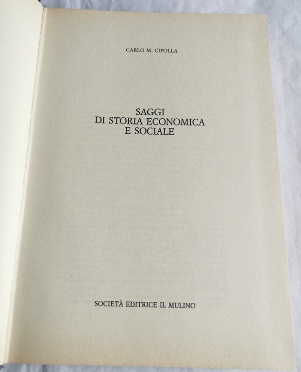 Saggi di storia economica e sociale
