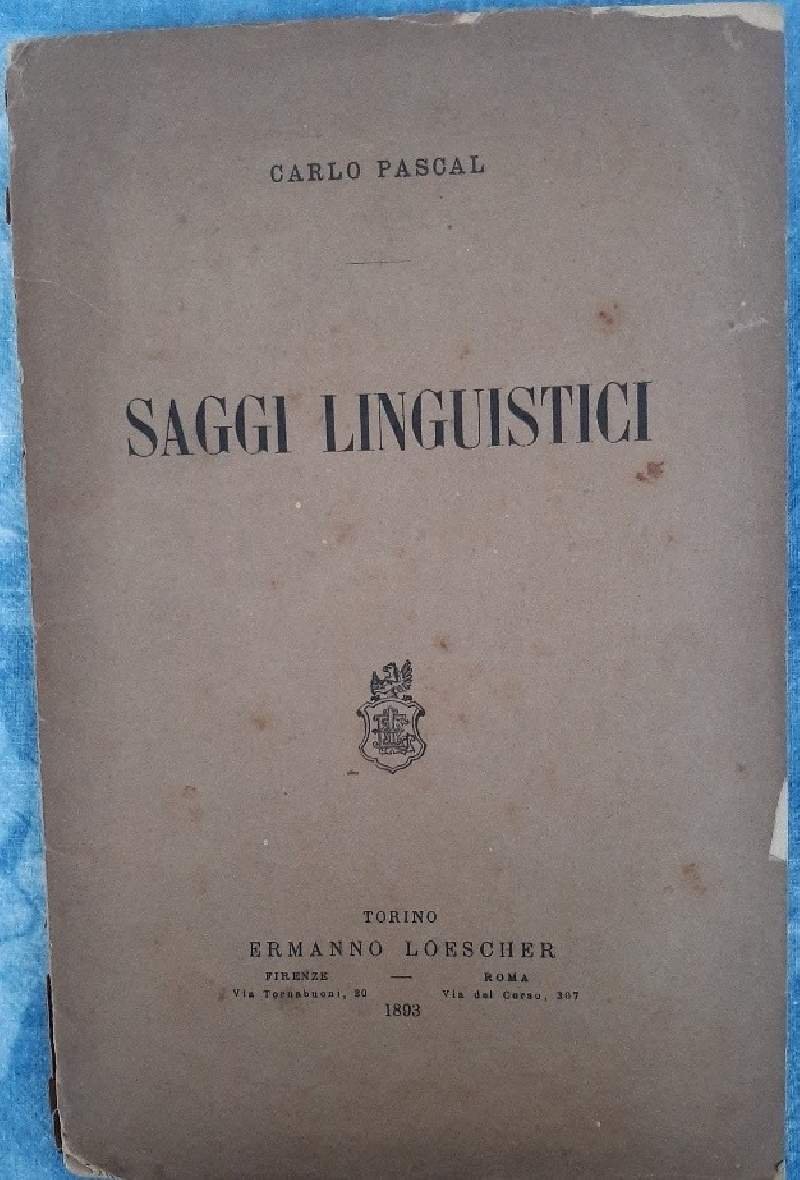 SAGGI LINGUISTICI(1893)