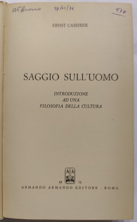 Saggio sull'uomo