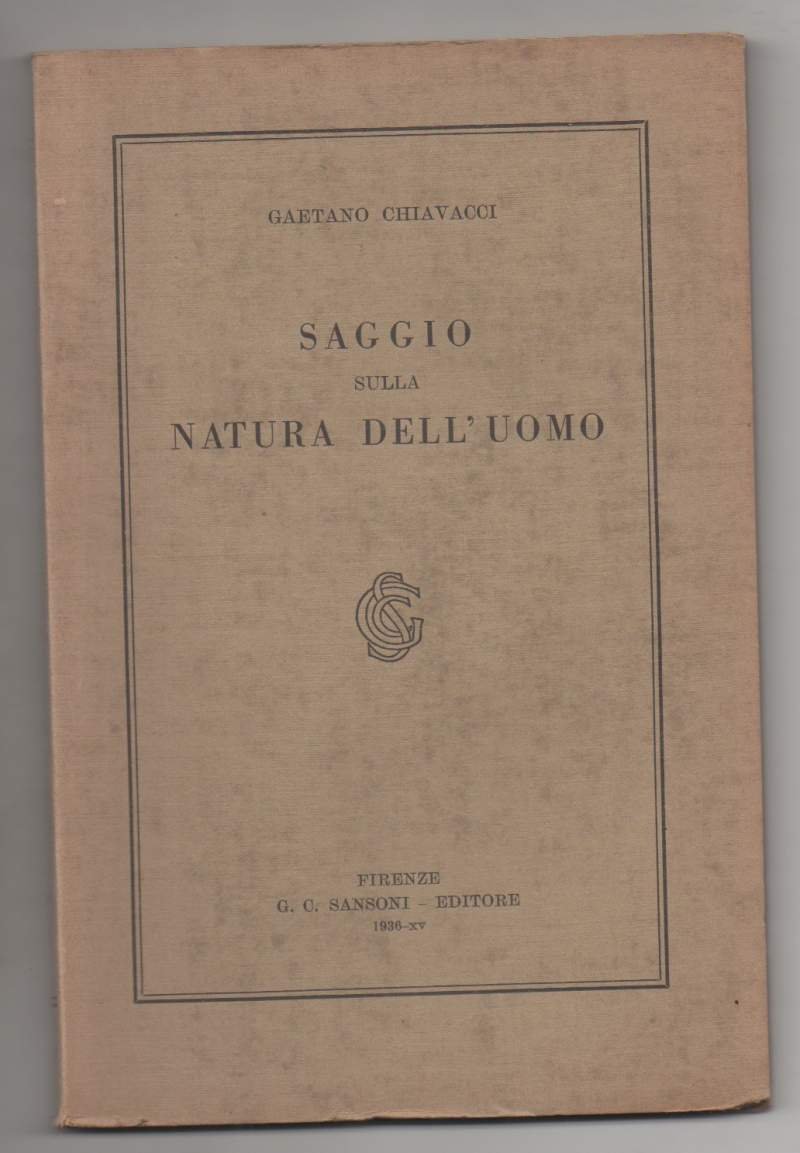 SAGGIO SULLA NATURA DELL'UOMO(1936) | Immagine principale