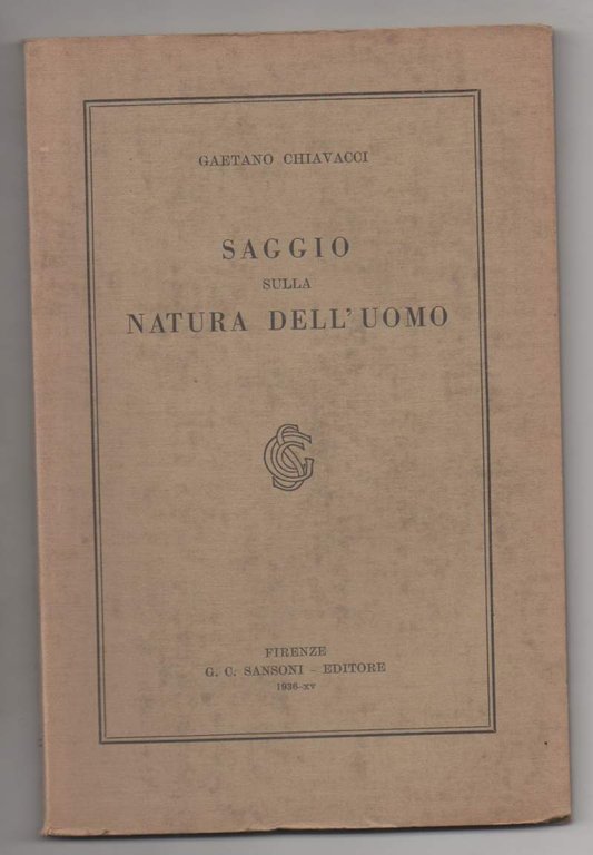 SAGGIO SULLA NATURA DELL'UOMO(1936) | Immagine Gallery 2