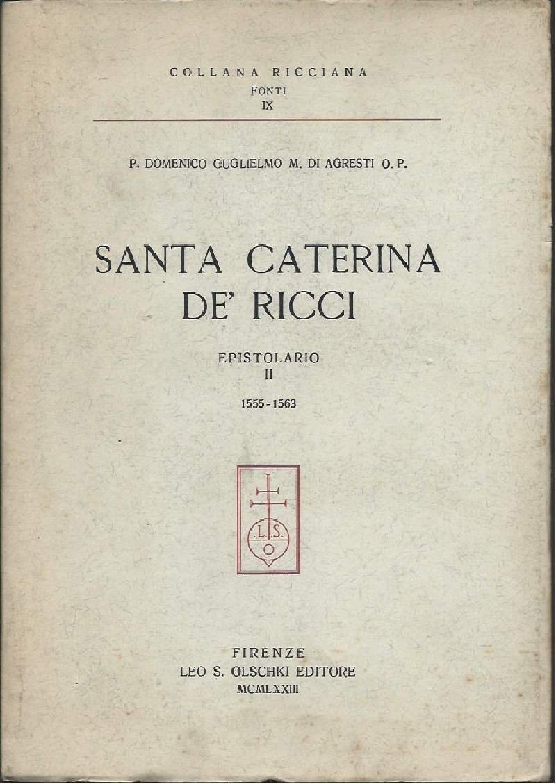 SANTA CATERINA DE RICCI - EPISTOLARIO II 1555-1563
