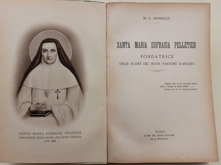 SANTA M. EUFRASIA PELLETIER FONDATRICE DELLE SUORE DEL BUON PASTORE …