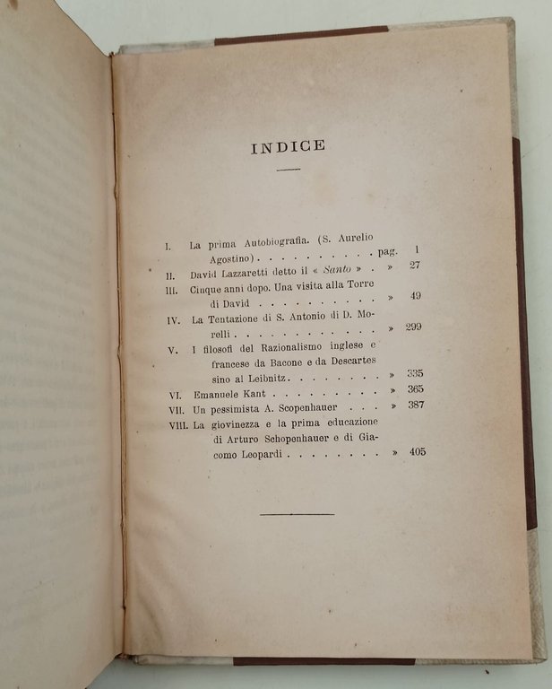 Santi, solitari e filosofi-saggi psicologici- S.Agostino, David Lazzaretti, la tentazione …