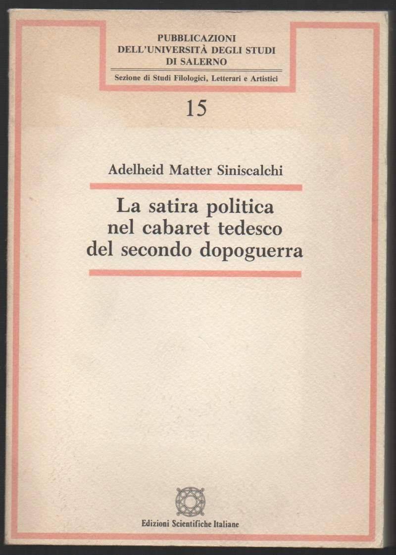 SATIRA POLITICA NEL CABARET TEDESCO DEL SECONDO DOPOGUERRA (1990)