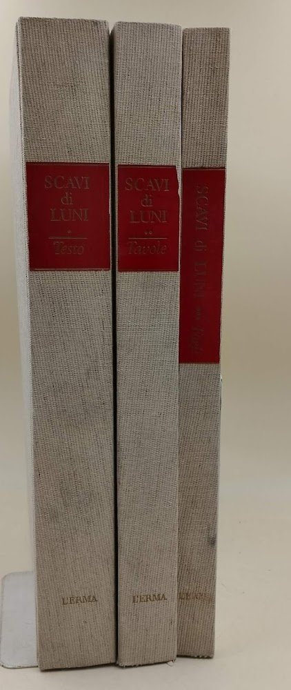 SCAVI DI LUNI-RELAZIONE PRELIMINARE DELLE CAMPAGNE DI SCAVO-1970-1971- 3 VOLL.(1973)