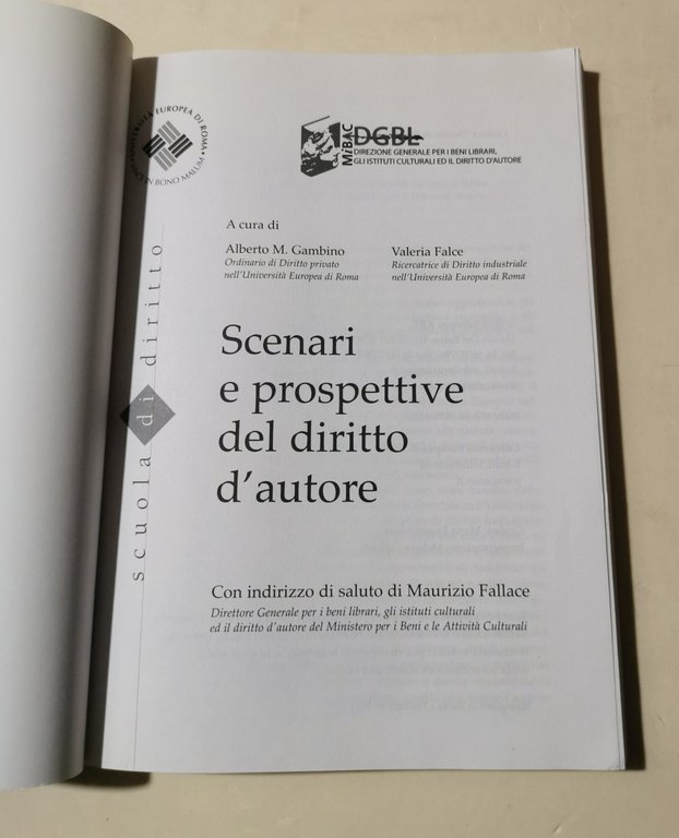 Scenari e prospettive del diritto d'autore