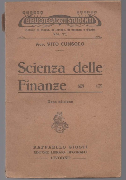 SCIENZA DELLE FINANZE (1930)