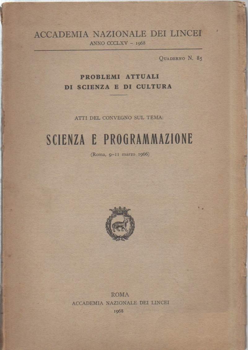 SCIENZA E PROGRAMMAZIONE ( 1968 )