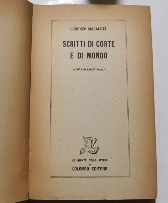 Scritti di corte e di mondo
